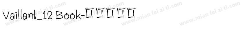 Vaillant_12 Book字体转换